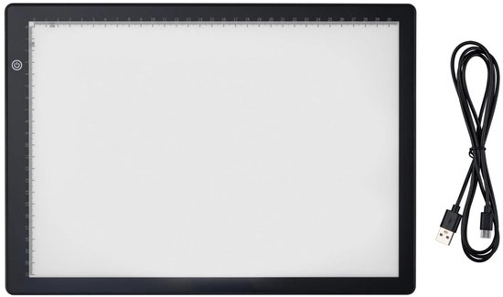 Crelando A4 LED Lightpad - Dimbaar 3 standen - Diamond Painting, Tekenen, Tattoo ontwerpen