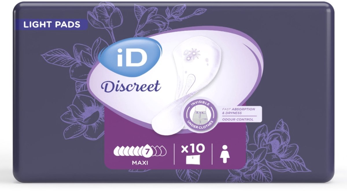 iD Discreet Light Pads Maxi - 1 pak van 10 stuks