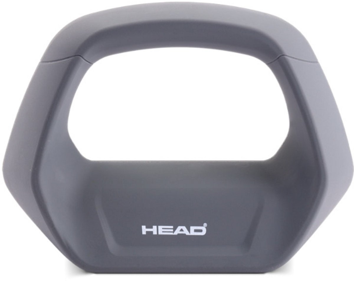 HEAD Kettlebell Gewichten 2 5kg Ergonomische Grip Geschikt voor Fitness Gym Krachttraining Grijs