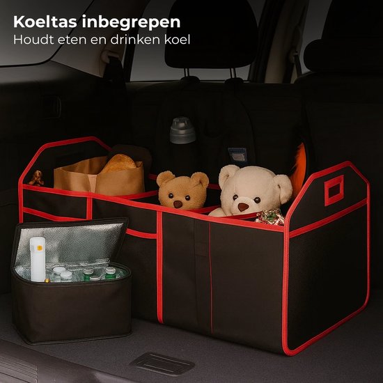 Lomera Auto Opbergset - 3-delige Opbergset - Kofferbak Organizer - Achterbank Opberger - Koeltas voor Auto - Stevige Tas - Opvouwbare Tas - Autoritten Accessoire - Picknick Metgezel - Compacte Opbergoplossing - Ruimtebesparend Ontwerp van lomera — afbeelding 3