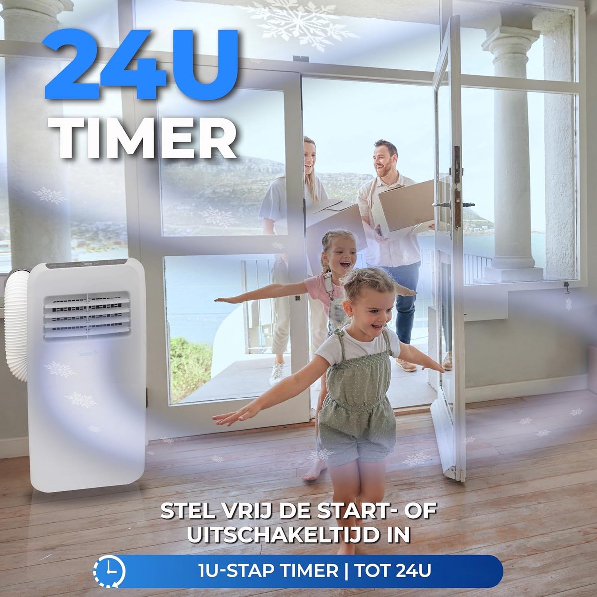 Afbeelding 3 van Mobiele Airconditioner 3-in-1 met Ontvochtiger en Afstandsbediening - 7000 BTU, Draagbare Koeling voor Thuis en Kantoor