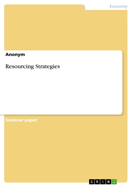 Resourcing Strategies - cover