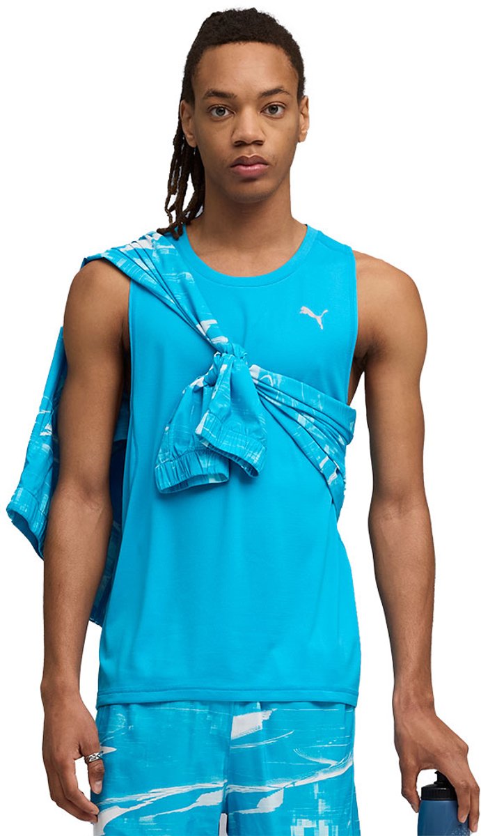 Puma Velocity Mouwloos T-shirt Man Blauw