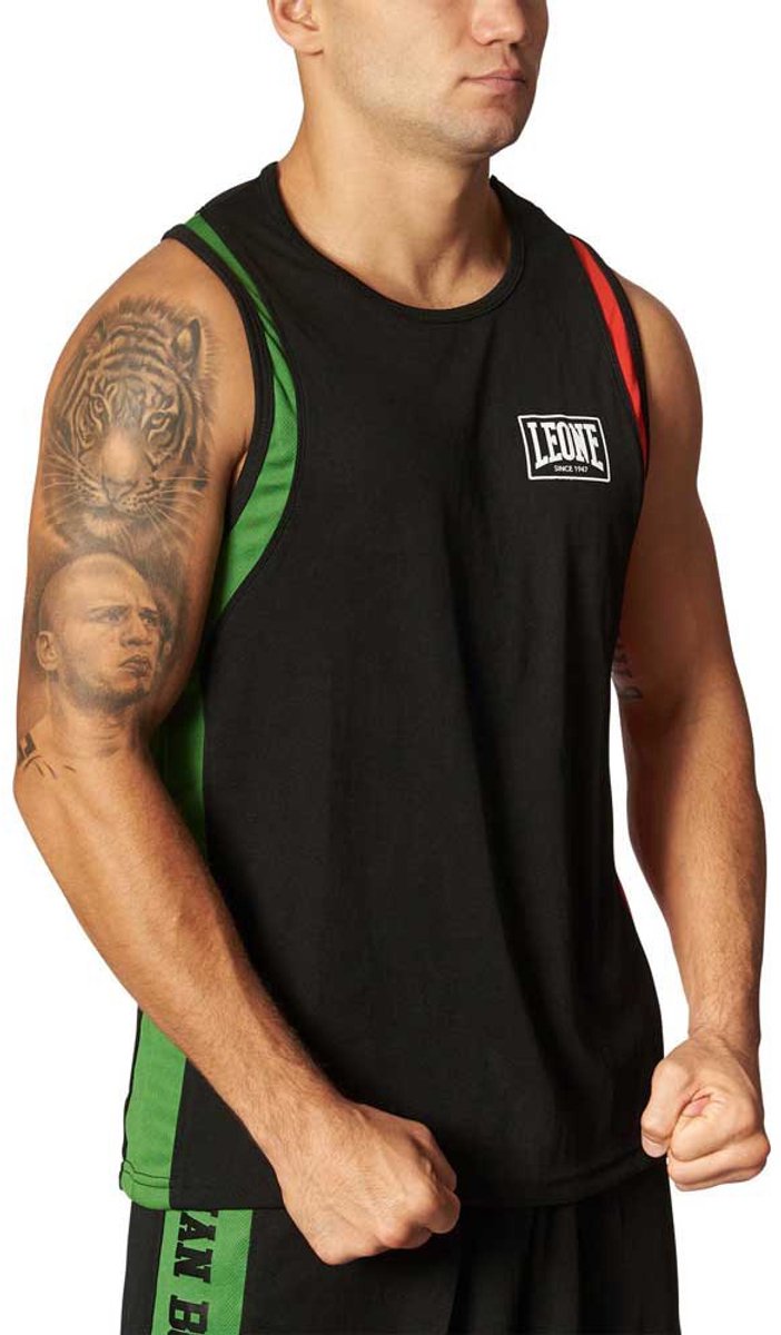 Leone1947 Italia Mouwloos T-shirt Zwart 2XL Man