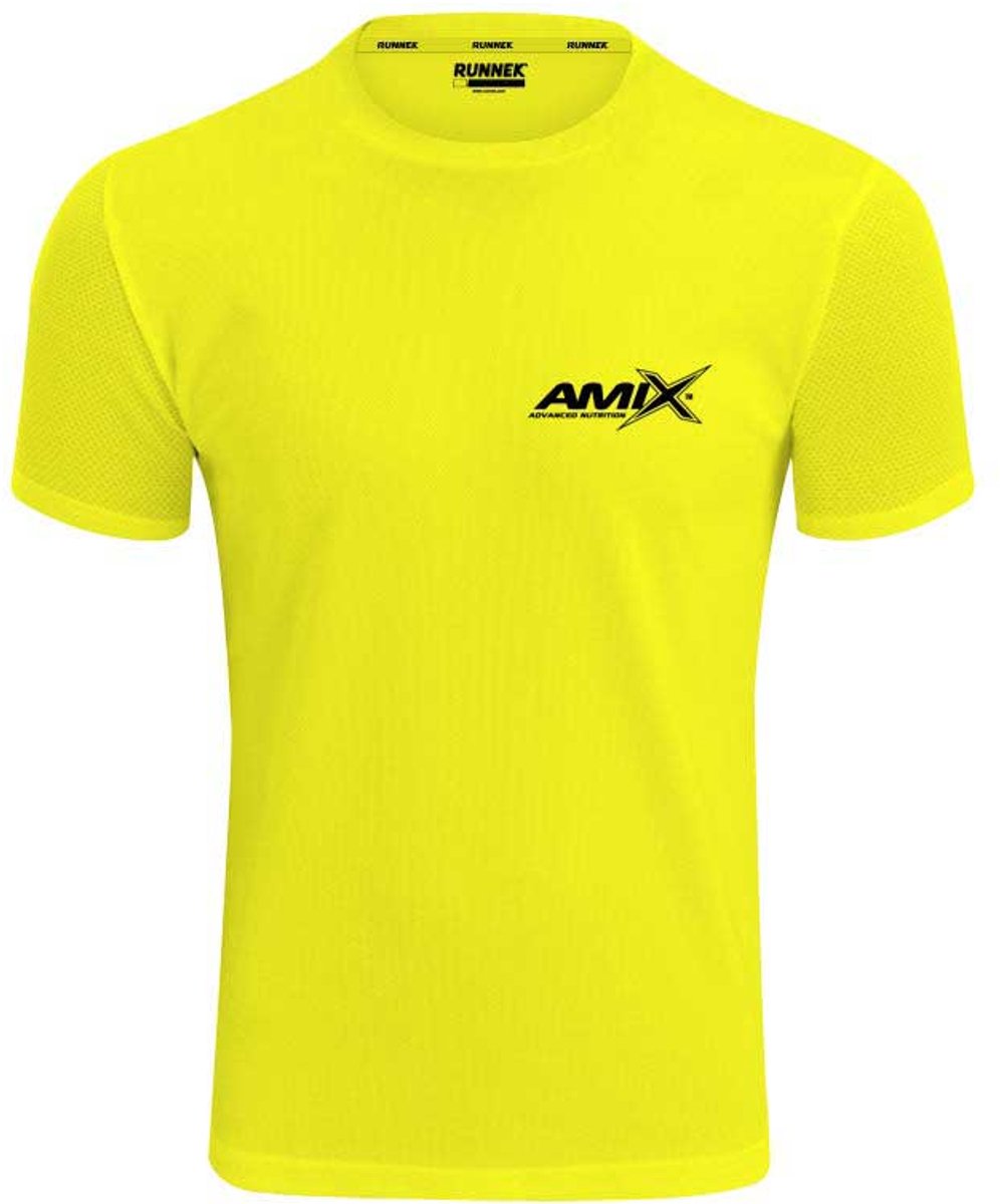 Amix Runfit T-shirt Met Korte Mouwen Geel 2XL Man