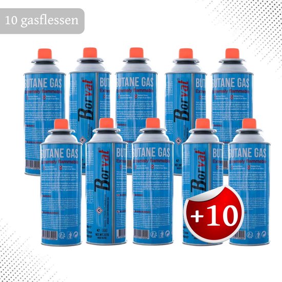 Gasfles butaan gasbus met inhoud van 227gram - 10 stuks in de verpakking