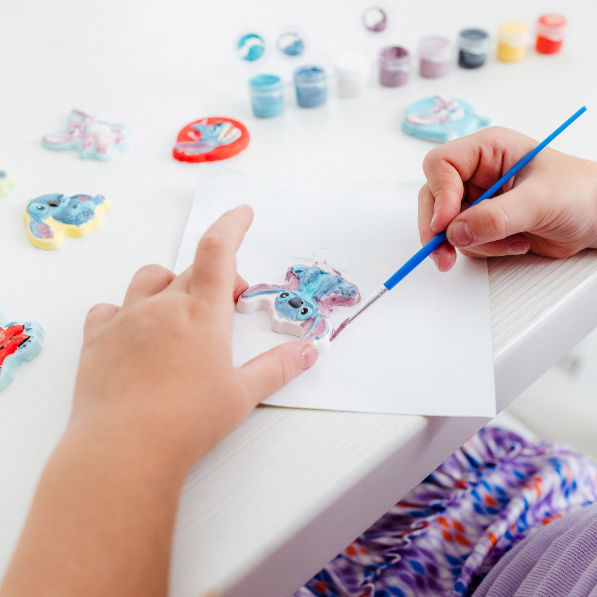 Disney Stitch Totum 3 in 1 knutselset XL - armbandjes, gips gieten, diamond painting magneten en sleutelhanger knutselen - creatief speelgoed cadeau tip knutselen jongens en meisjes vanaf 5 jaar — afbeelding 4