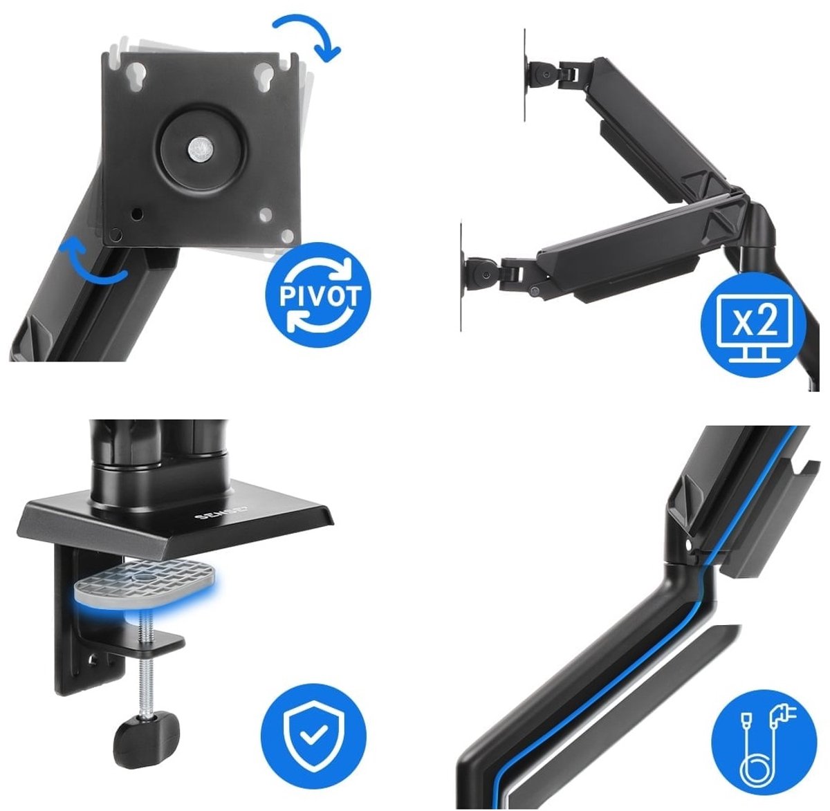 LG SENSE7 Dubbele Monitor Arm