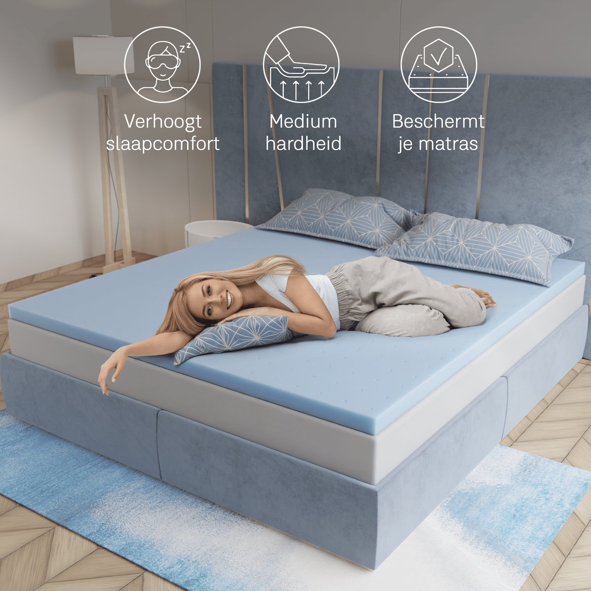 CozySense CozySense 180x200 Traagschuim Topper - afbeelding 5