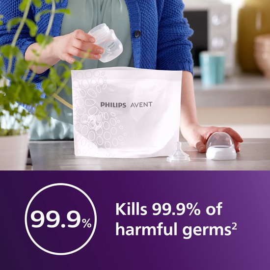 Philips Avent - Microgolf Sterilisatie Zakjes - Snel Steriliseren - 5 stuks van Philips — afbeelding 2