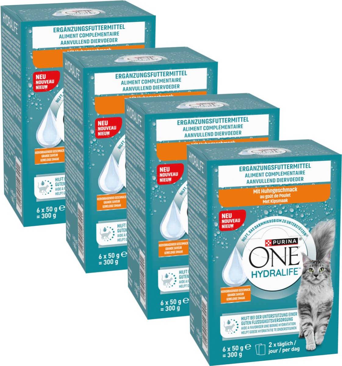 Purina One PURINA ONE Hydralife - Kattenvoer natvoer - Kip - 24 x 50 g