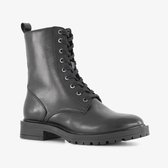 Harper leren dames veterboots zwart - Maat 38