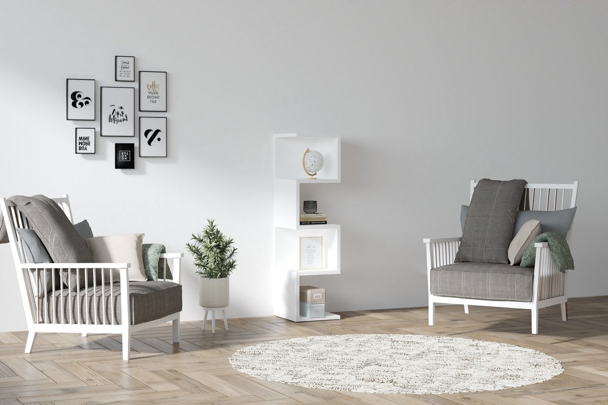 Skye Decor Boekenkast - Stijlvol Wit - 25x95x27cm - Duurzaam Melamine