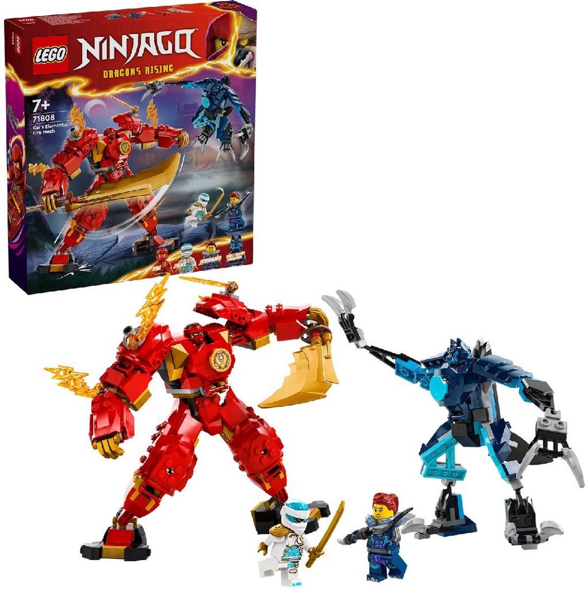 LEGO 71808 NINJAGO Kai's elementaire vuurmecha Actiefiguur Speelgoed voor Rollenspellen — afbeelding 11