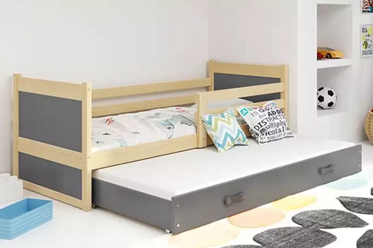BMS Jeugdbed - 90x200 - Pine/Graphite - Met Lade