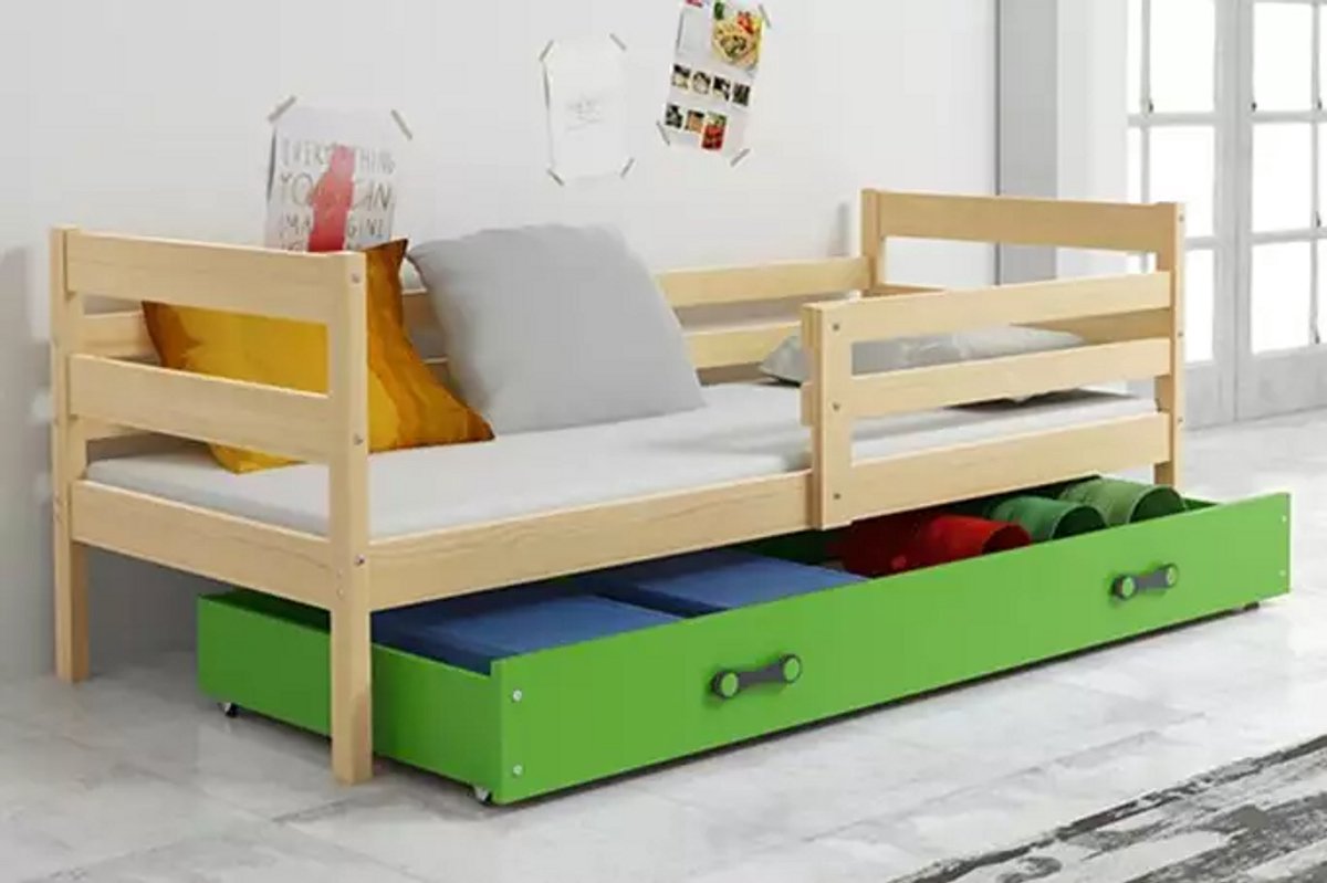 BMS - Bed - 90x200 cm - Jongeren - Groen