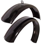 Spatbordset - 12 inch - Zwart - Staal