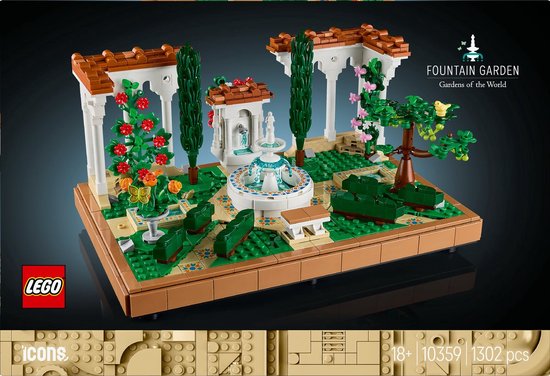 Jardin d'icônes LEGO avec fontaine - 10359