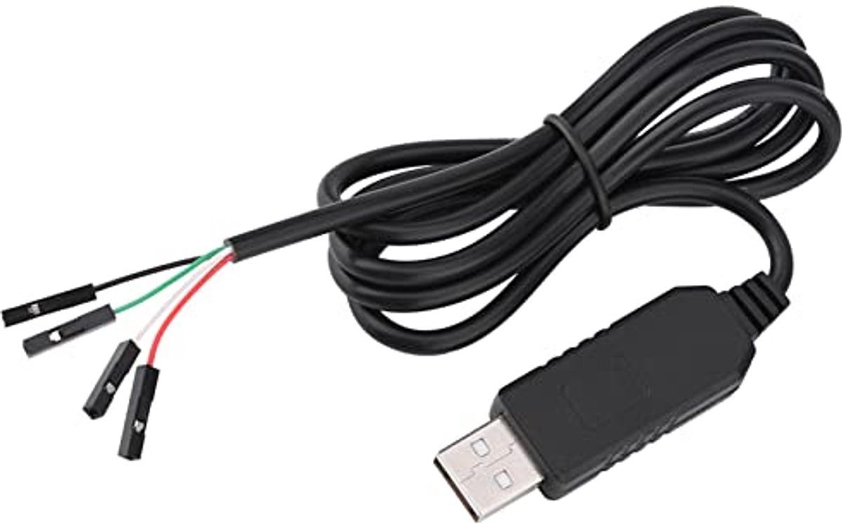Adapterkabel, PL2303HX RS232 geüpgradede converter USB naar COM/TTL seriële adapter STC downloadkabel 95 cm/37,4 inch