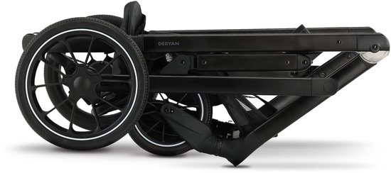 Deryan Evy V2 Kinderwagen - Duo Kinderwagen - Uitbreidbaar - Inclusief reiswieg - Zwart