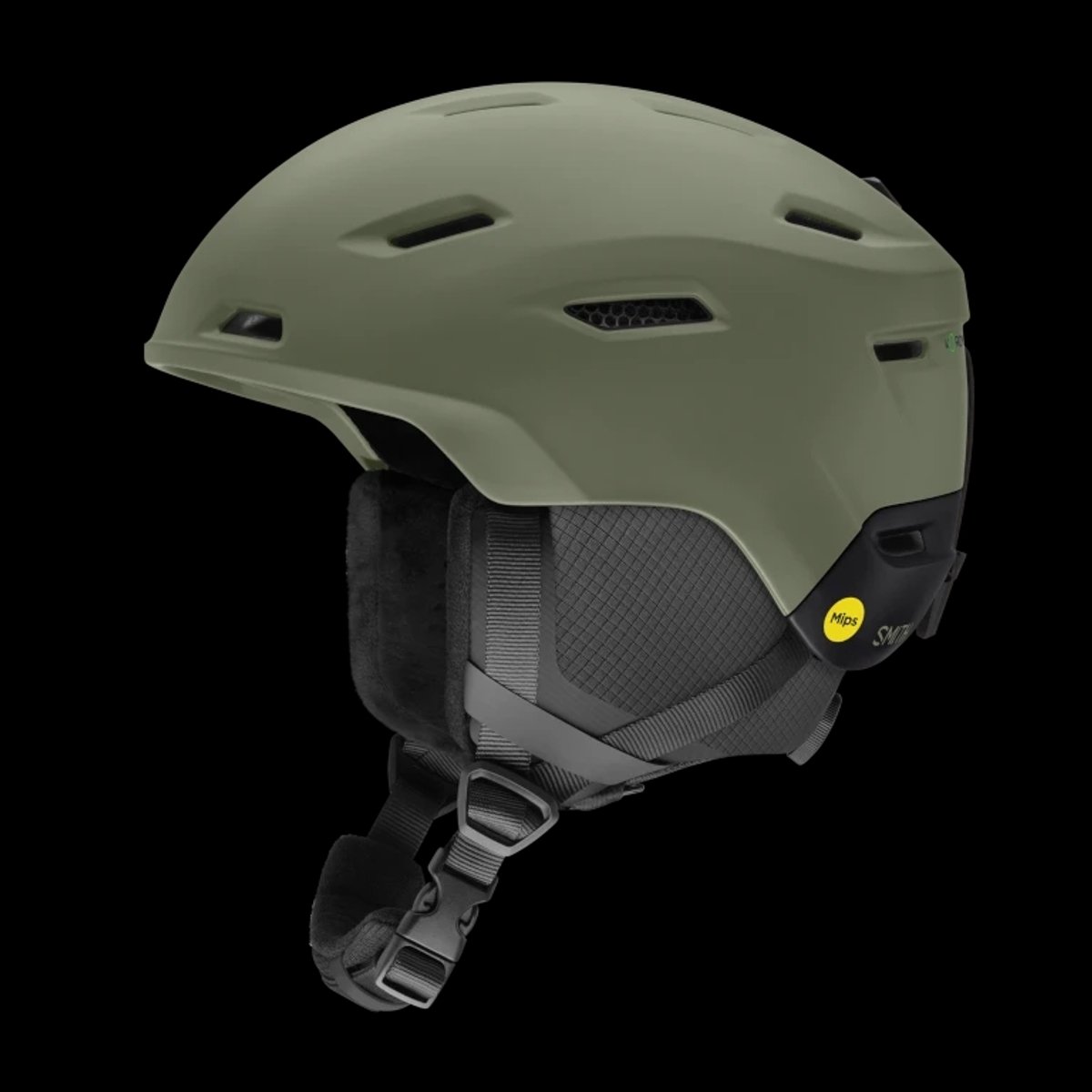 Skihelm Smith Unisex Descend Mips Matte Fatigue Zwart