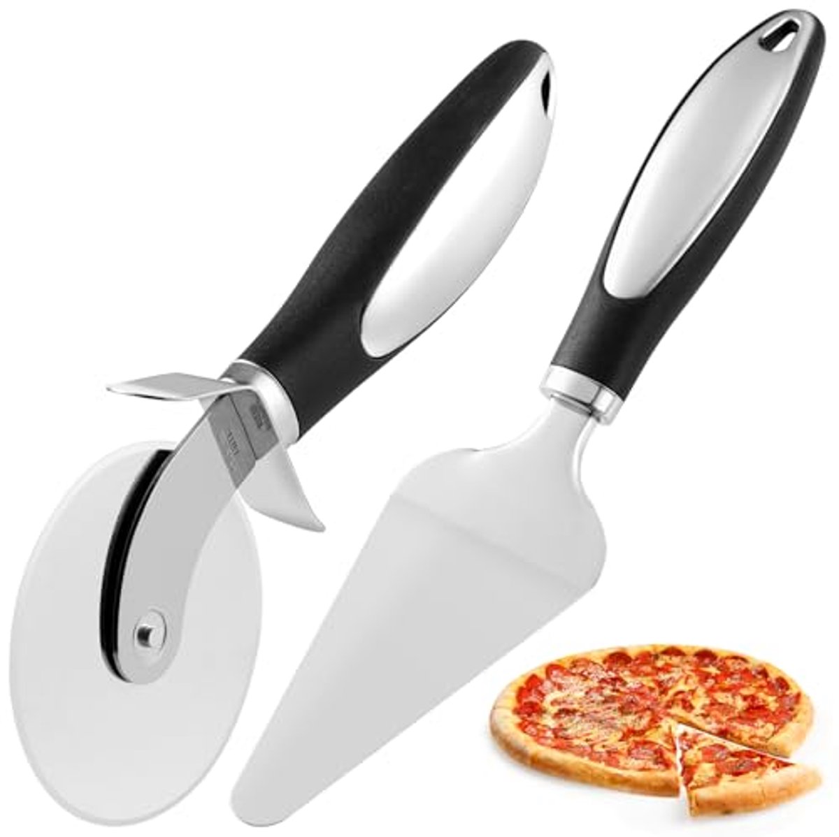 Ergonomische Rvs Pizzasnijder - Snoeppizza, Kaas en Deeg Snijder voor Keuken