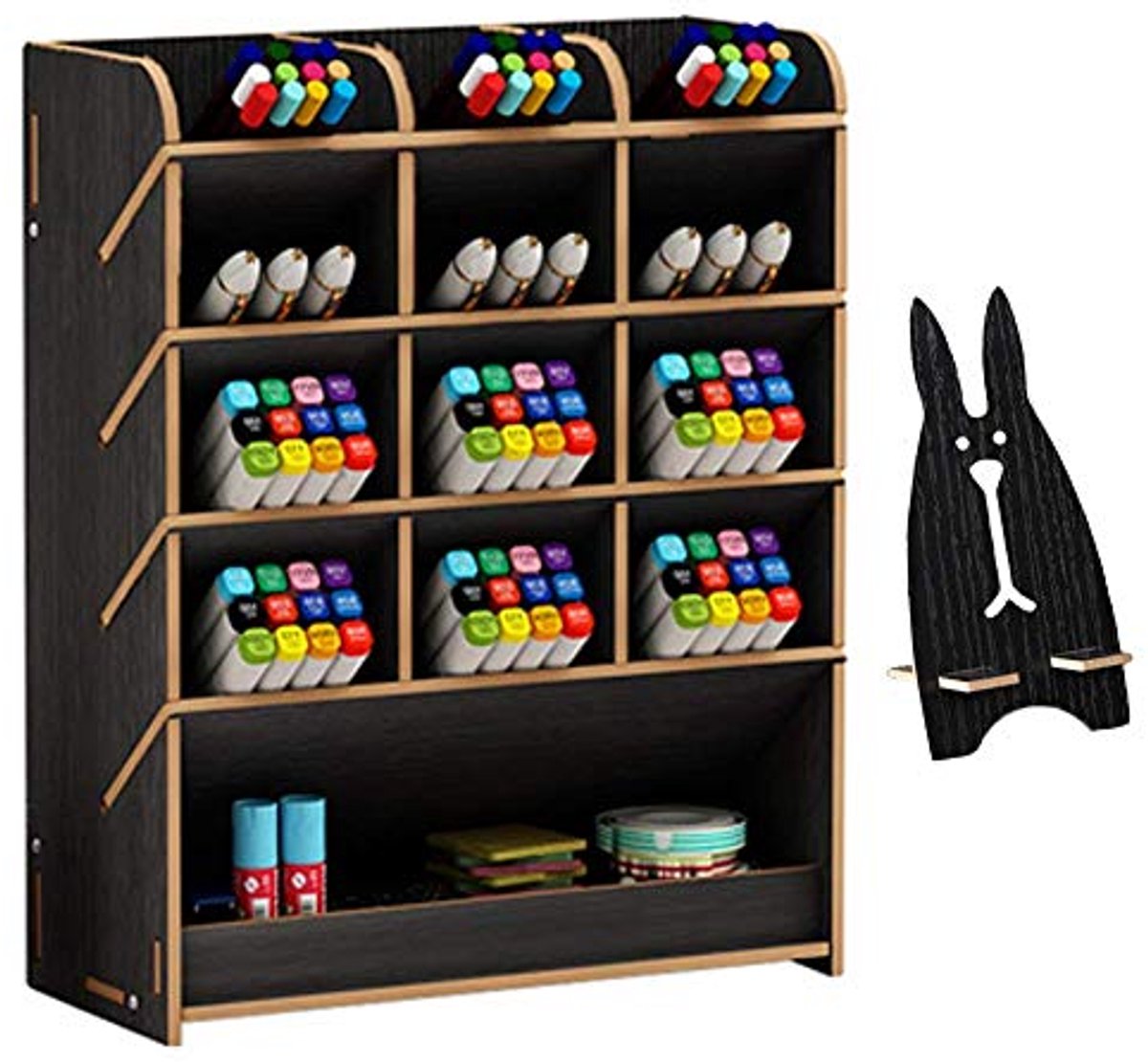 Multifunctionele Houten Bureau-organizer met Lade voor Thuis en Kantoor