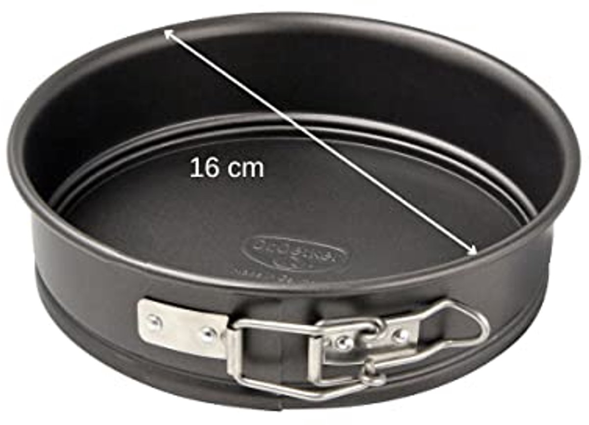 Springvorm Ø 16 cm - Ronde Bakvorm met Antiaanbaklaag - Ideaal voor Kleine Taarten