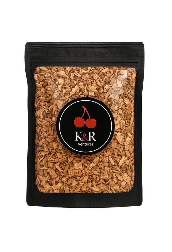 K&R Ventures® Premium Kersen Houtsnippers – Whiskey Smoker & Cocktail Rookhout – Kleine Houtsnippers voor Mixologie – Rijk Aroma voor Whiskey, Bourbon & Cocktails – Perfect Cadeau voor Mannen & Vaderdag