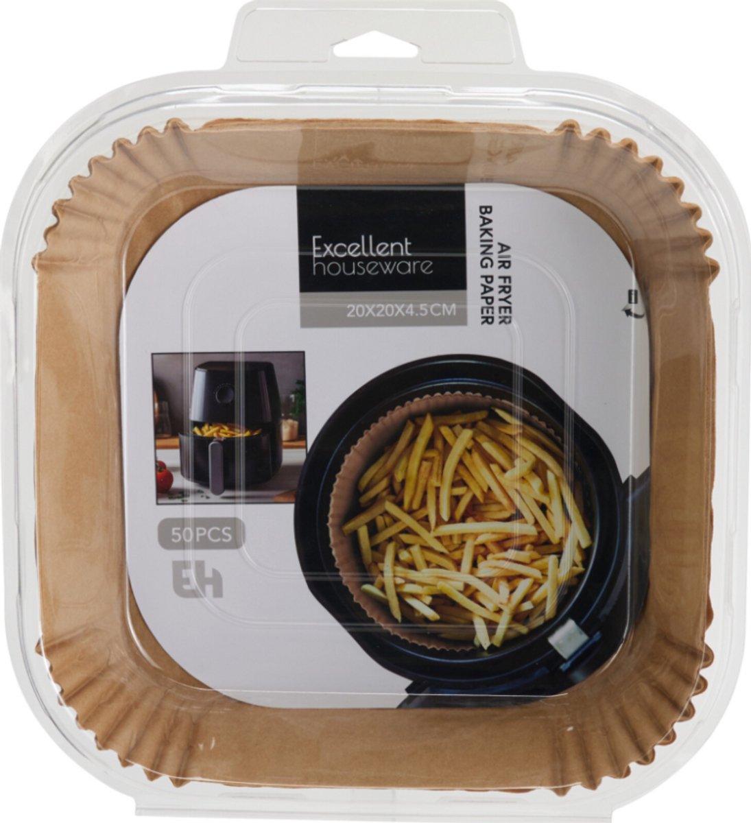Airfryer bakpapier 20x20cm 50 stuks