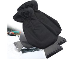 IJskrabber Voor Auto- 2 stuks - Ijskrabber met handschoen - ruitenkrabber - gehandschoende ruitenkrabber - sneeuwkrabber - Perfect voor het verwijderen van ijs en sneeuw van autoruiten - Zwart