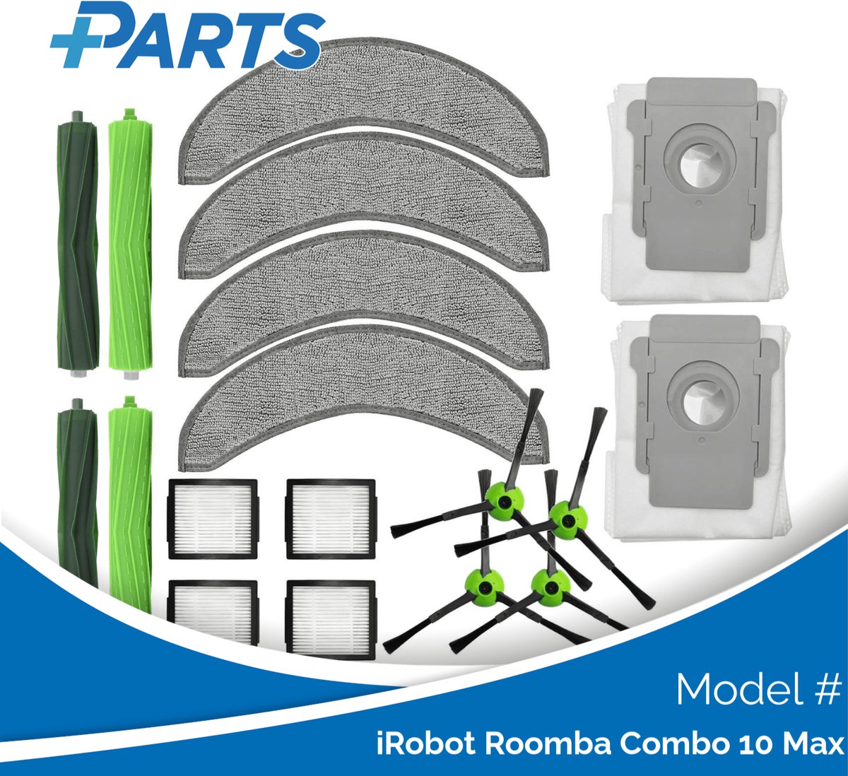 iRobot Roomba Combo 10 Max Onderhoudsset (Plus.Parts® alternatief voor 4812261 / 4812262)