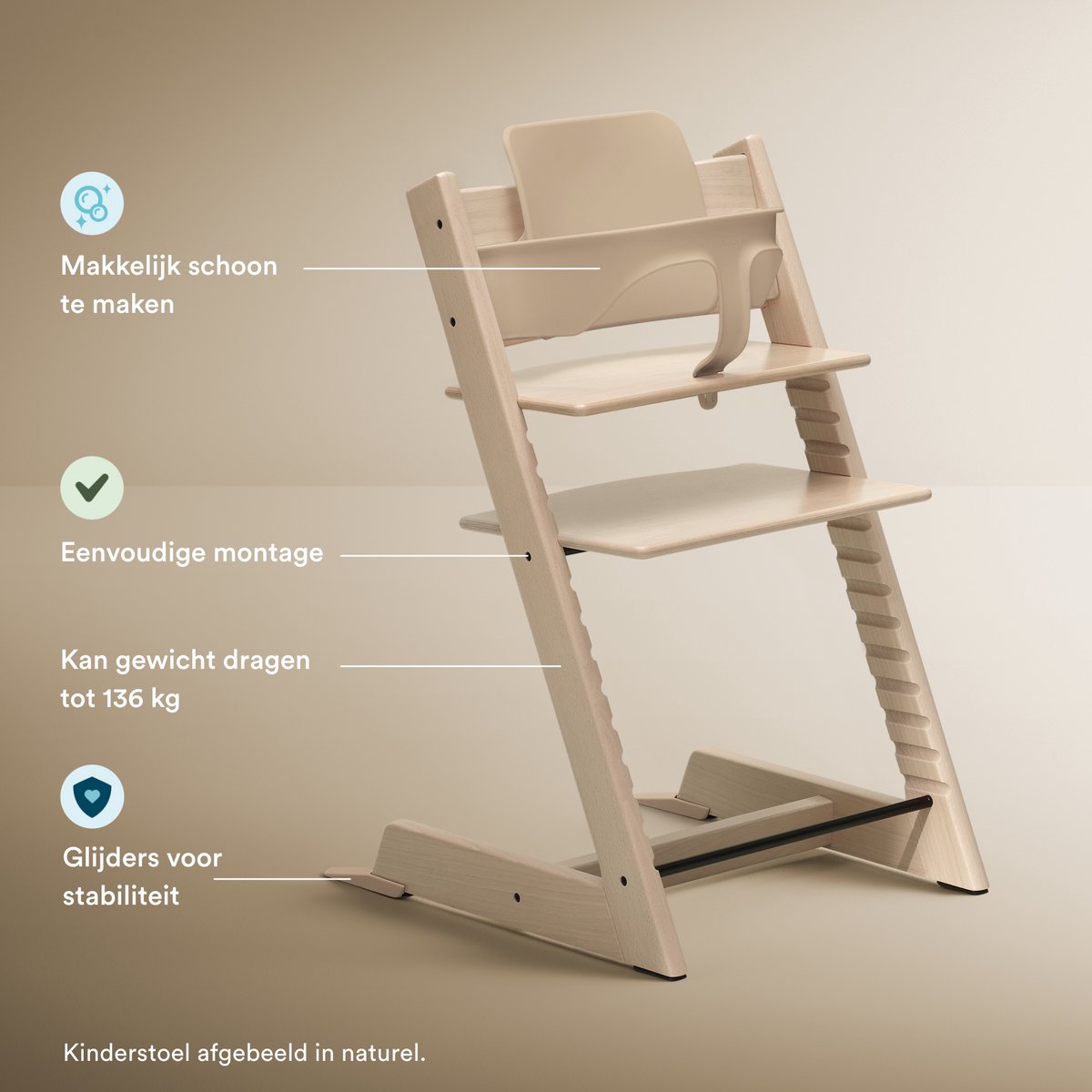 Stokke Tripp Trapp kinderstoel + Babyset2, sereen roze thumbnail 5