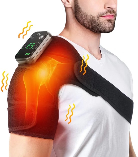 Kifarah Massage électrique Chauffage pour les épaules - Soulage la douleur - Peut également être utilisé pour : genoux, coudes, bras - 3 positions
