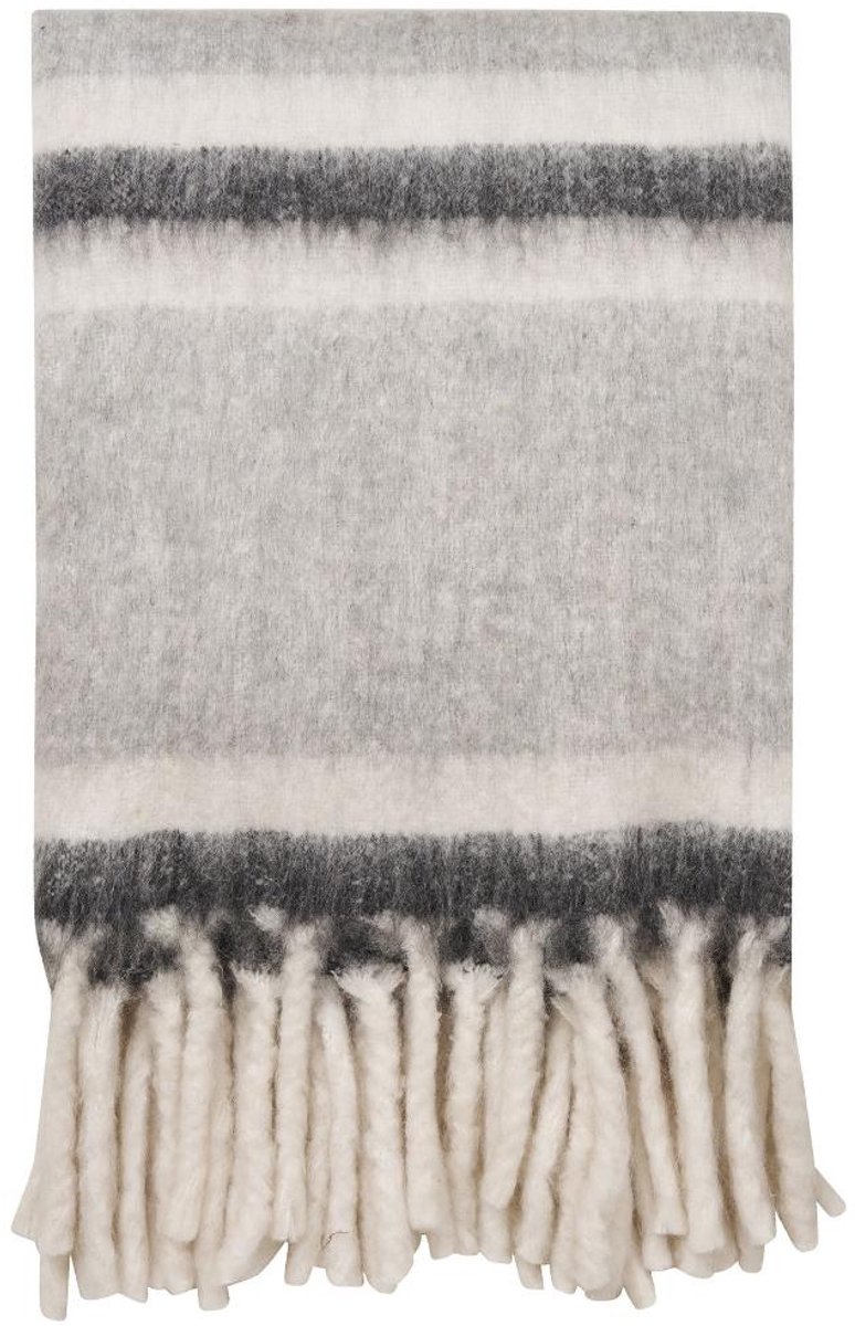 House Nordic Liva plaid 130×170cm grijs, wit.