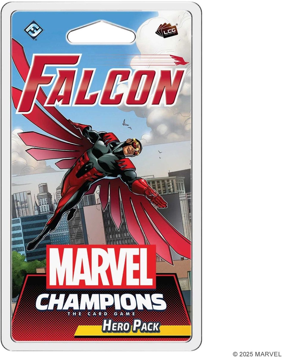 Fantasy Flight Games Marvel kaartspel Champions Falcon Hero Pack uitbreiding.