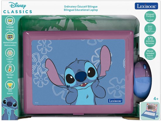 Ordinateur portable Lilo & Stitch avec 170 activités - EN/ FR