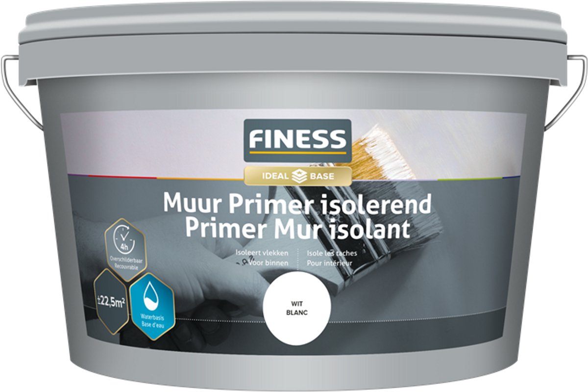 Finess primer - wit - mat - waterbasis - binnen - 2.5L