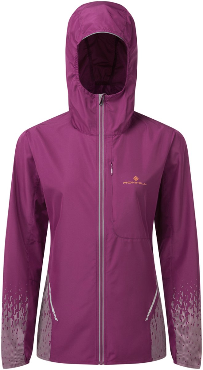 Ronhill | Dames | Tech Reflect Jacket | Blackcurrant/Reflect | Reflecterende Hardloop Jas | Maat S