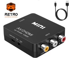Retro Gaming Goods® - RCA naar HDMI-adapter - AV naar HDMI-converter - Tulp naar HDMI-switch 1080P