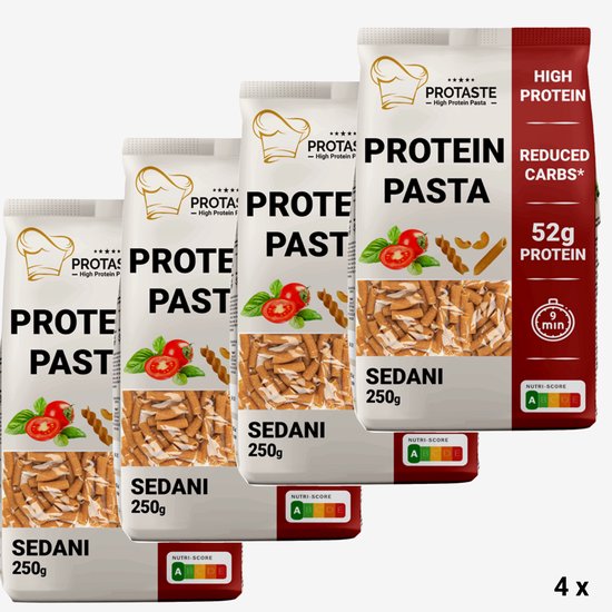 Protaste - Eiwitrijke Pasta - Sedani - 4 x 250g