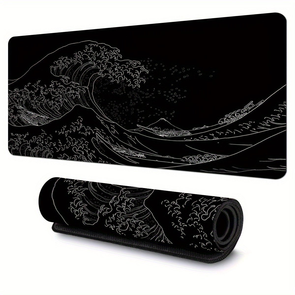 Image of Abstracte golf muismat | Grote antislip gaming bureaumat | 60*30 cm voor kantoor, gamen en thuisgebruik
