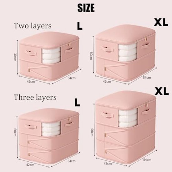 Ruimtebesparende Opbergtas voor Kleding en Dekbedden - Ultra Zelfcompressie Organizer — afbeelding 3