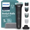 Philips Bodygroomer 7000 serie met aan/uit-knop, diverse opzetstukken en reisetui.