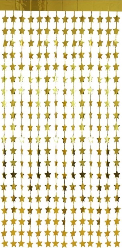Foto: Glittergordijn 2x1m gouden sterren verjaardag versiering oud en nieuw deurgordijn backdrop fotowand