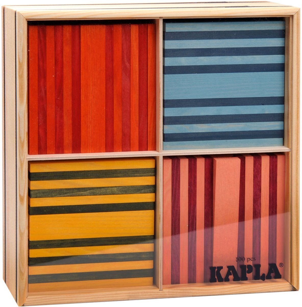 KAPLA - KAPLA Kleur - Constructiespeelgoed - 8 Kleuren- 100 Plankjes — afbeelding 5