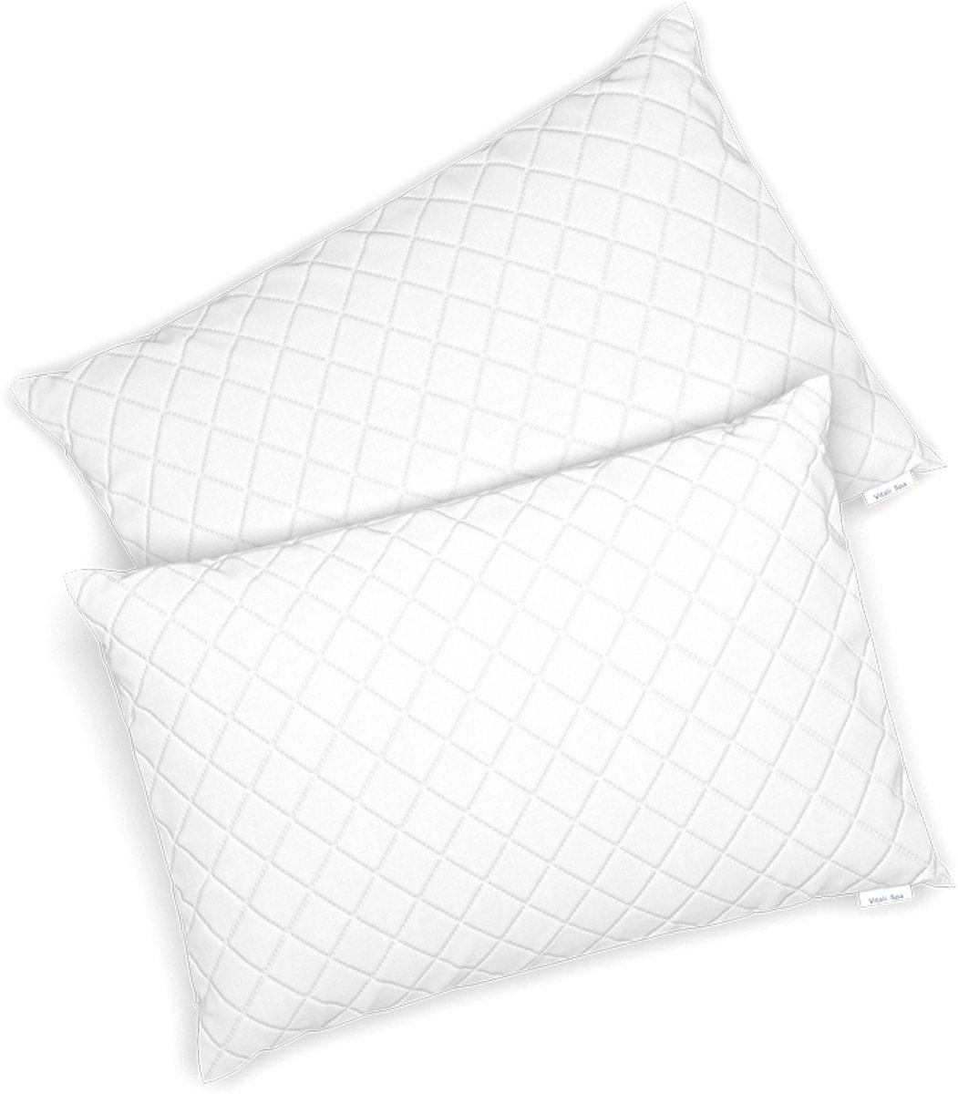 Vitalispa Hoofdkussen – 50 x 75 cm Set van 2 Wit