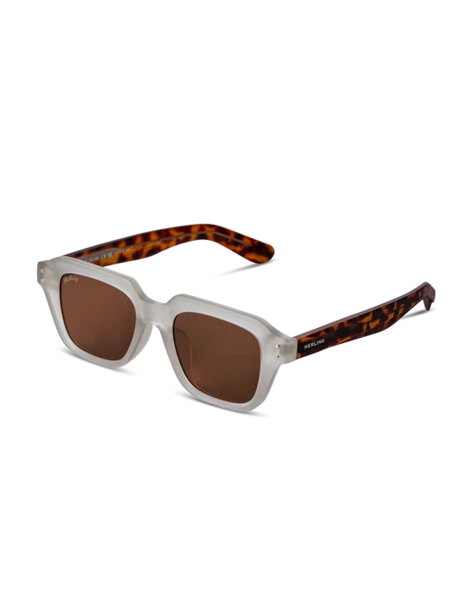 Herling - Jensen - Zonnebril - Misty Tortoise - Unisex - UV400-bescherming - Inclusief Luxe Etui
