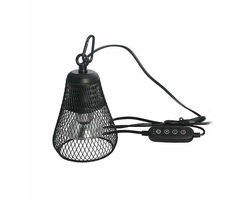 JeiibrZui Warmtelamp Voor Reptielen - Reptielenlamp - Uva En Uvb Licht + Regelbare Dimfunctie - 1 Stuk - Zwart
