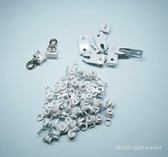 Basis Set voor Gordijnrail – Geschikt Voor 4 Meter Rail (Gefi - Anchor U-rail) – Inclusief Eindstoppen, Plafondsteunen, overlaprunners en Runners